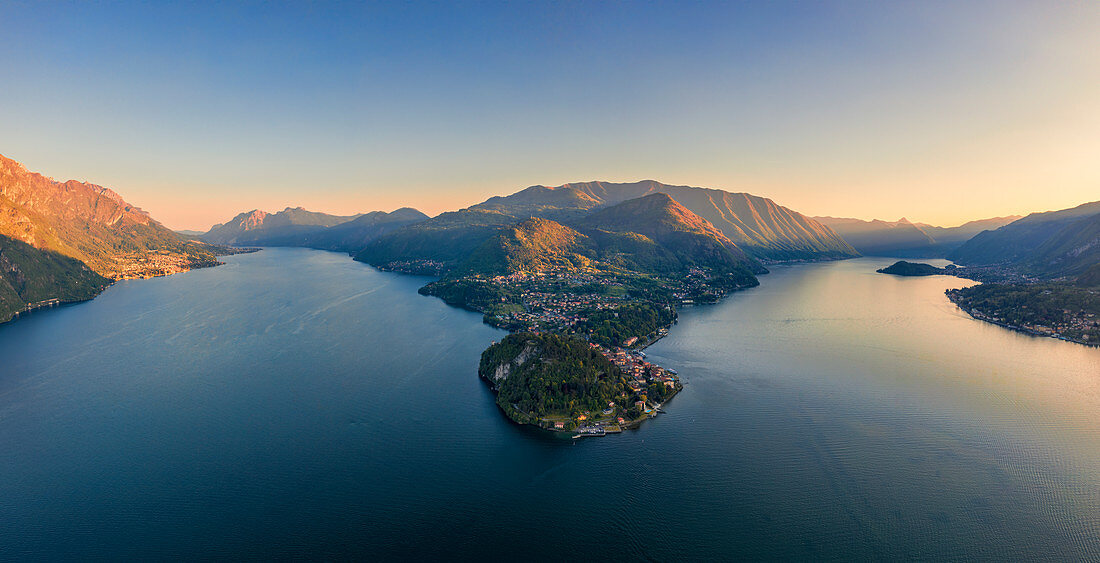Panorama-Luftaufnahme zu Bellagio, Provinz Como, Lombardei, Italien