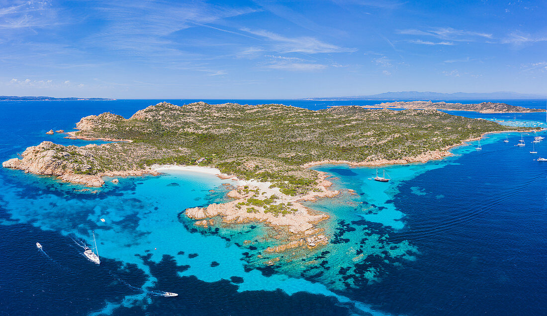 Rosa Strand auf Budelli-Insel, Maddalena-Archipel, Olbia-Tempio, Sardinien, Italien