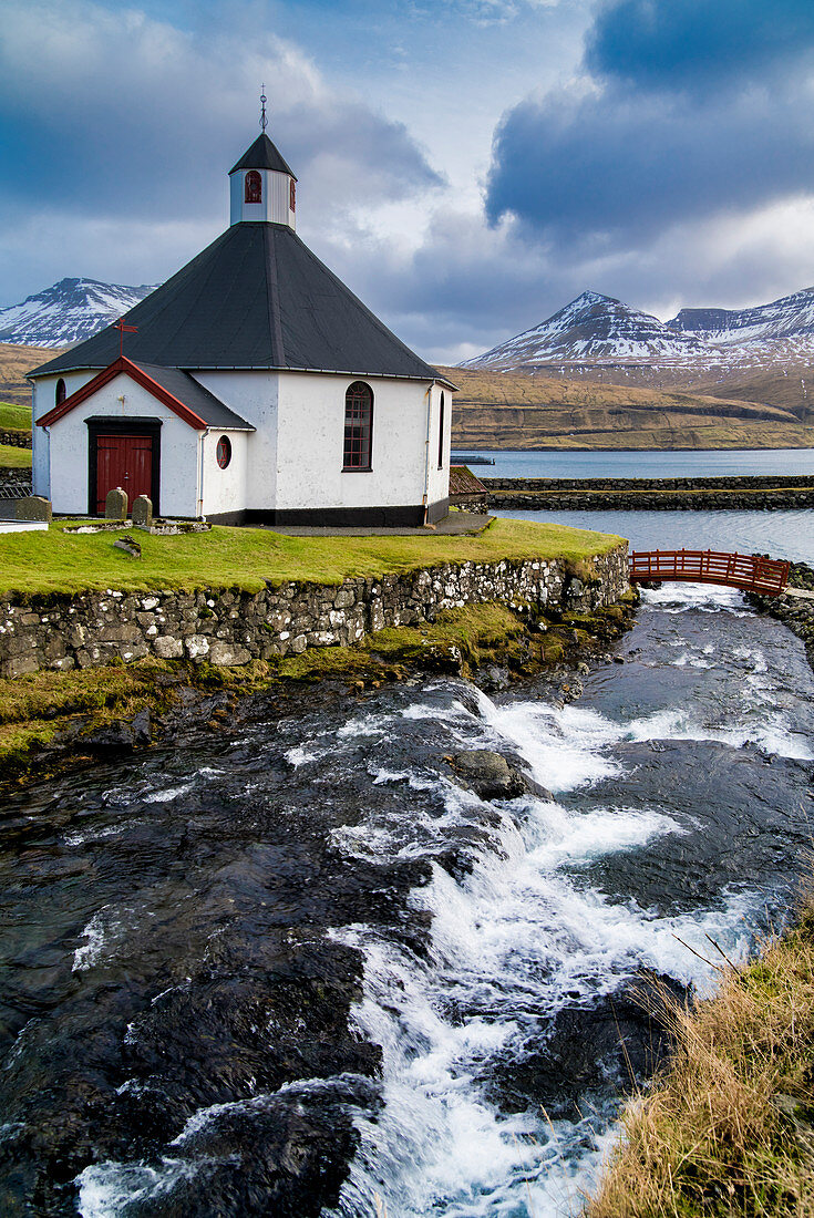 Kirche von Haldarsvik, Streymoy-Insel, Färöer-Inseln, Dänemark