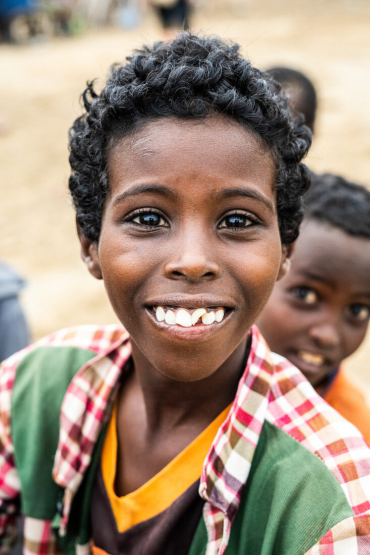 Lächelnde Kinder, Melabday, Asso Bhole, Danakil Depression, Afar Region, Äthiopien, Afrika