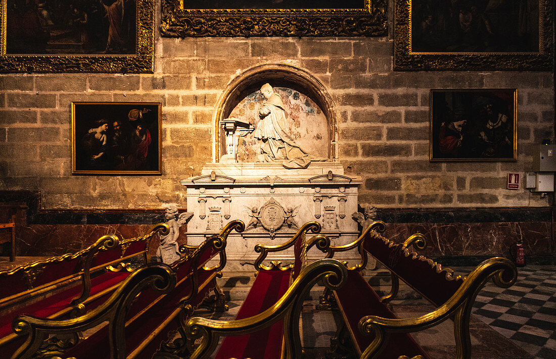 Innenräume der Kathedrale von Sevilla. Sevilla, Andalusien, Spanien