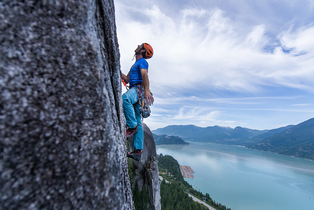 Trad climbing,Stawamus Chief,Squamish,British Columbia,Canada