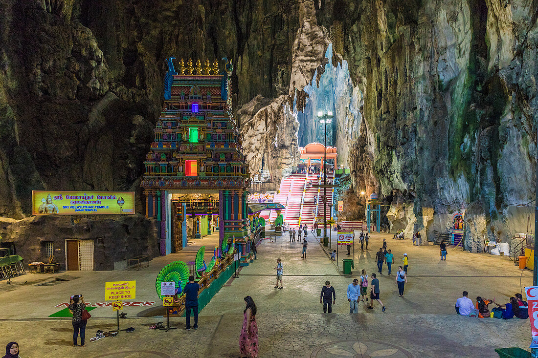 Höhlentempel an den Batu-Höhlen, Kuala Lumpur, Malaysia, Südostasien, Asien