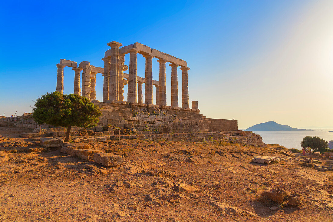 Temple of Poseidon, Cape Sounion, Attica, Greece, Europe