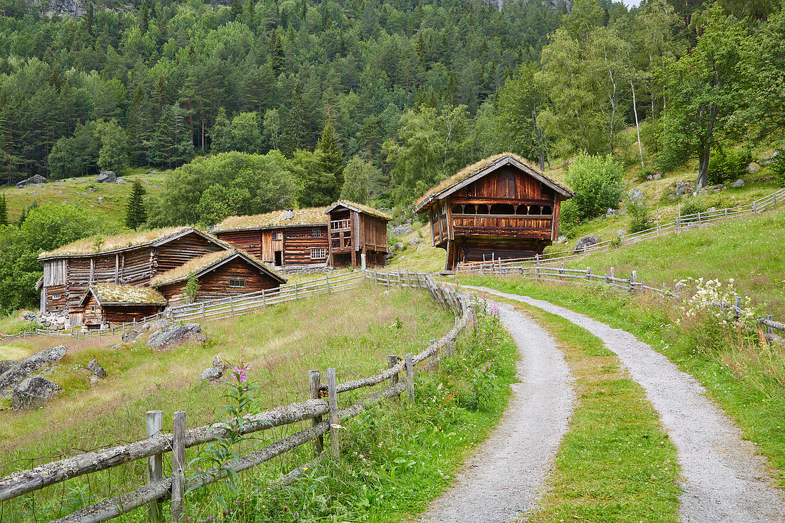 Setesdalsmuseet in Rygnestad, Valle, Setesdalen, Aust-Agder, Norwegen, Europa