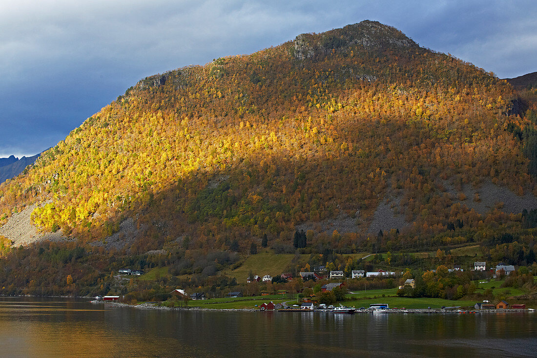 In the Hjoerundfjorden near Urke, Nahe Alesund, Moere og Romsdal, Norway, Europe