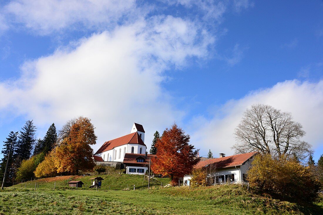 St. Georg on the Auerberg, East Allgäu, Swabia, Bavaria, Germany