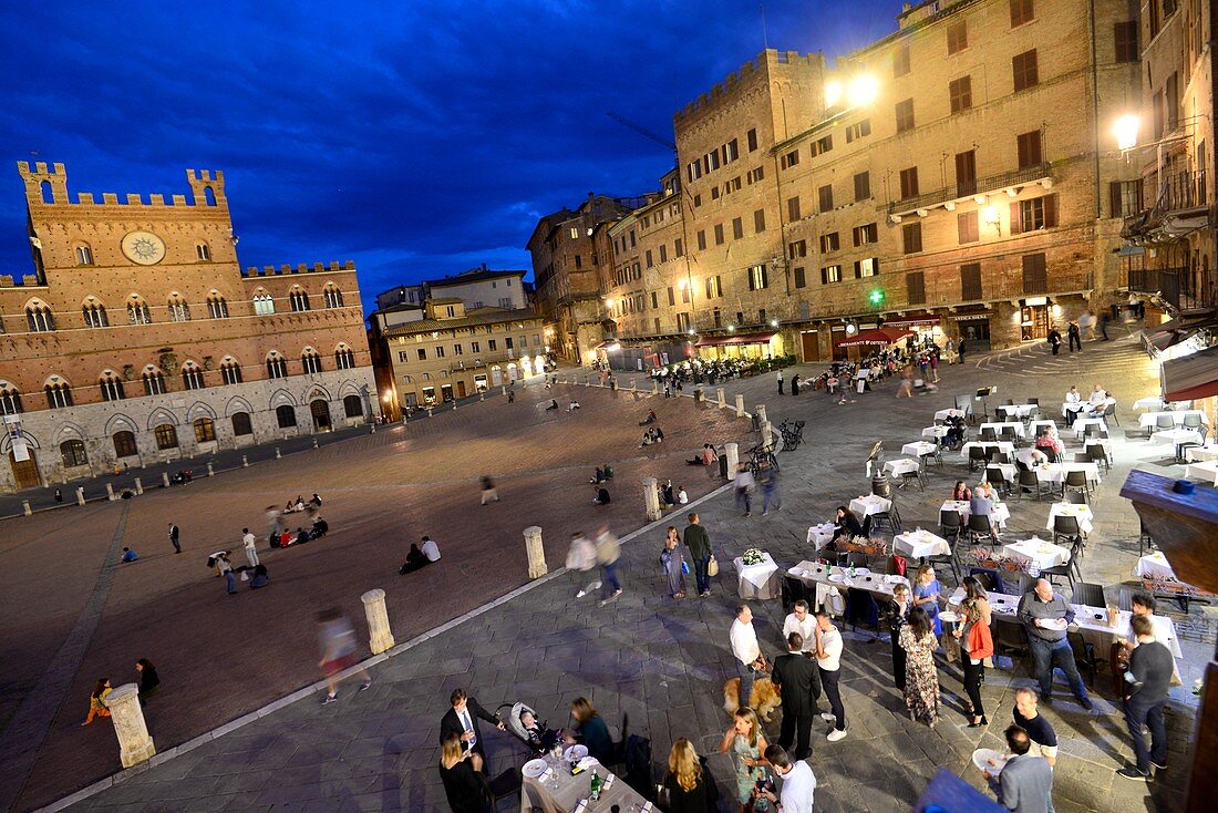 at Piazza del Campo, Siena, Tuscany, Italy