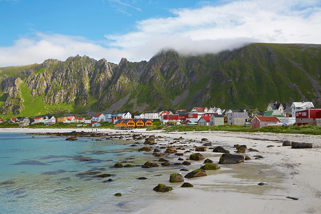 Am Strand von Bleik auf Andoeya, Vesteralen, Nordland, Norwegen, Europa