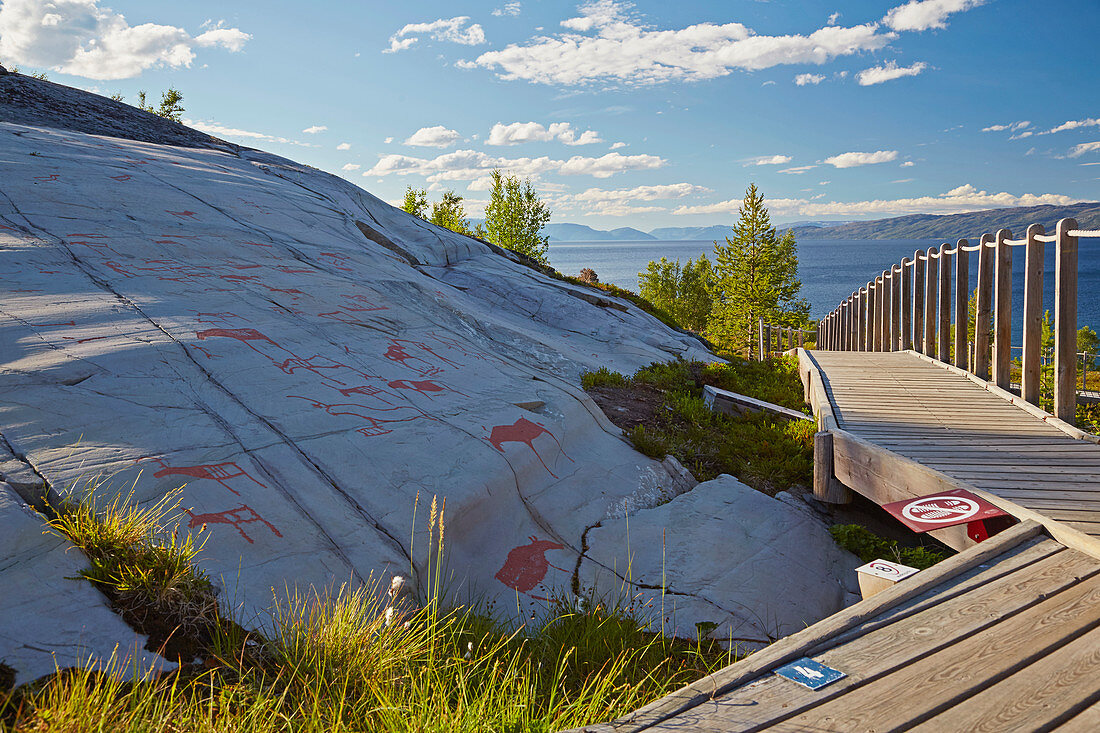 Felszeichnungen in Alta, UNESCO Weltkulturerbe, Finnmark, Norwegen, Europa
