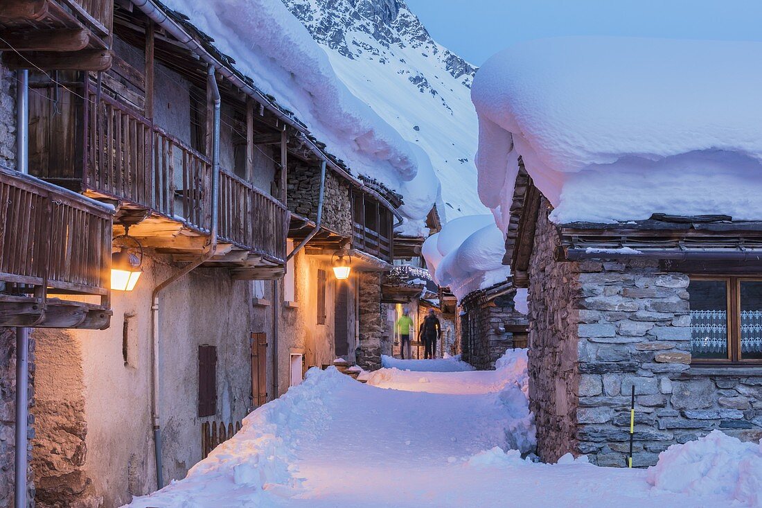 France, Savoie, Vanoise National Park, Bonneval sur Arc, labelled Les Plus Beaux Villages de France (The Most Beautiful Villages of France), the highest village of Haute Maurienne (1850 m)