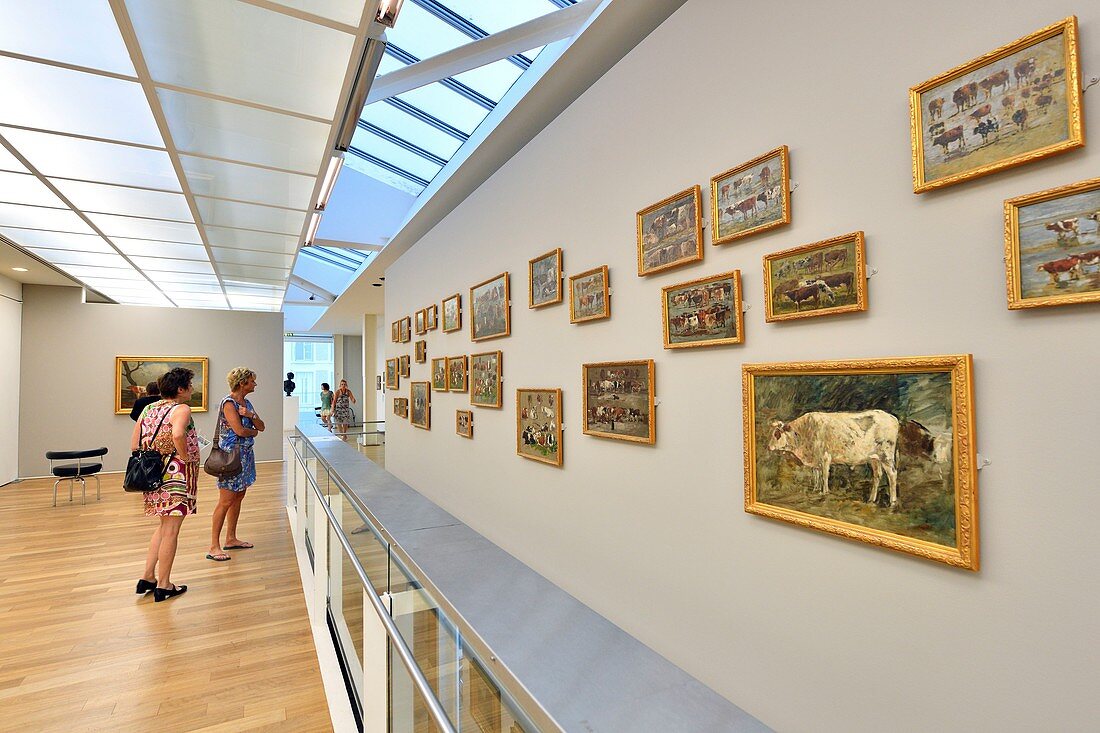 Frankreich, Seine Maritime, Le Havre, Stadtzentrum, das von der UNESCO zum Weltkulturerbe erklärt wurde, Museum für moderne Kunst Andre Malraux (MuMa), 1961 eröffnet, Werke des normannischen Malers Eugene Boudin, Studien über Kühe