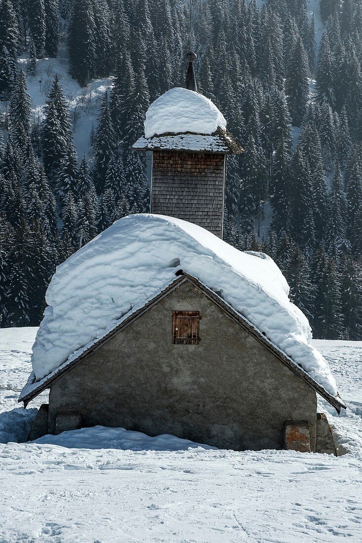 Frankreich, Haute Savoie, Le Grand Bornand, Chinaillon, die Kapelle der Duche