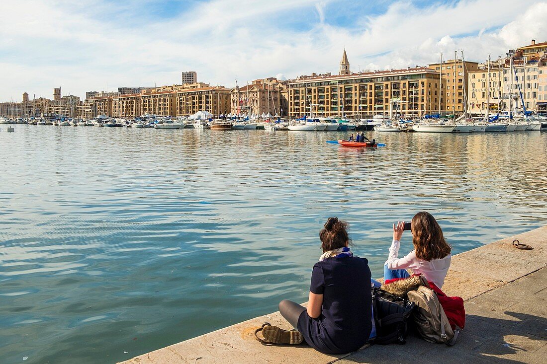 Frankreich, Bouches du Rhone, Marseille, der alte Hafen, die Gebäude des Architekten Pouillon