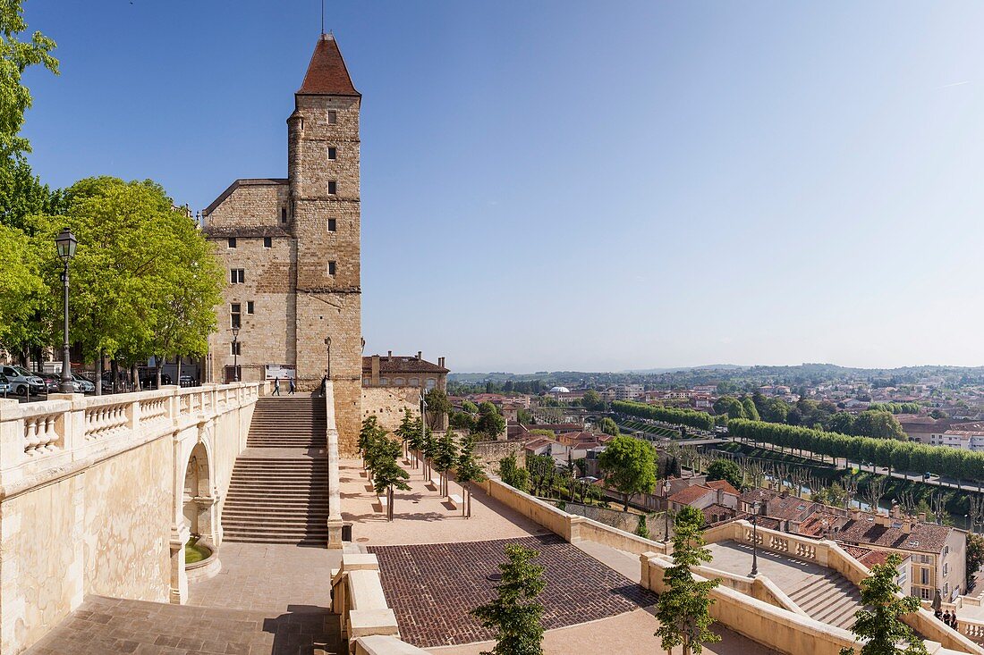 France, Gers, Auch, stop on El Camino de Santiago, Tour d'Armagnac and the Escalier Monumental