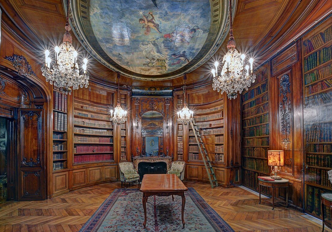France, Paris, hotel de Behague, the library