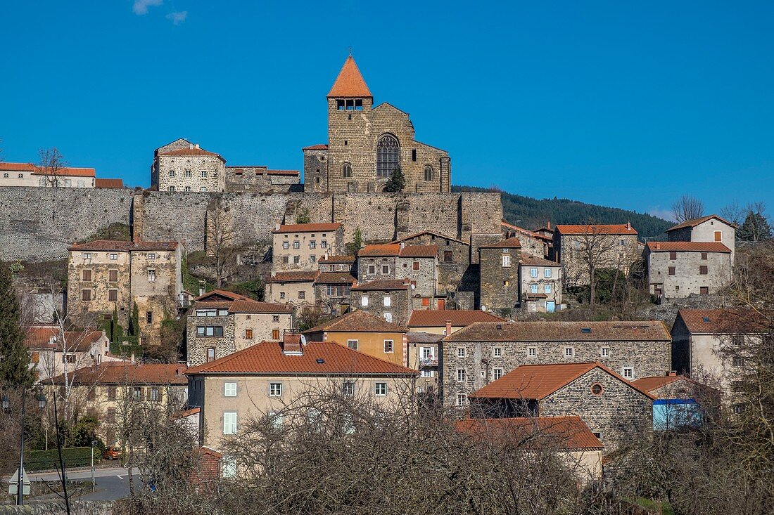 Frankreich, Haute Loire, Dorf Chanteuges und Benediktinerabtei, Alliertal