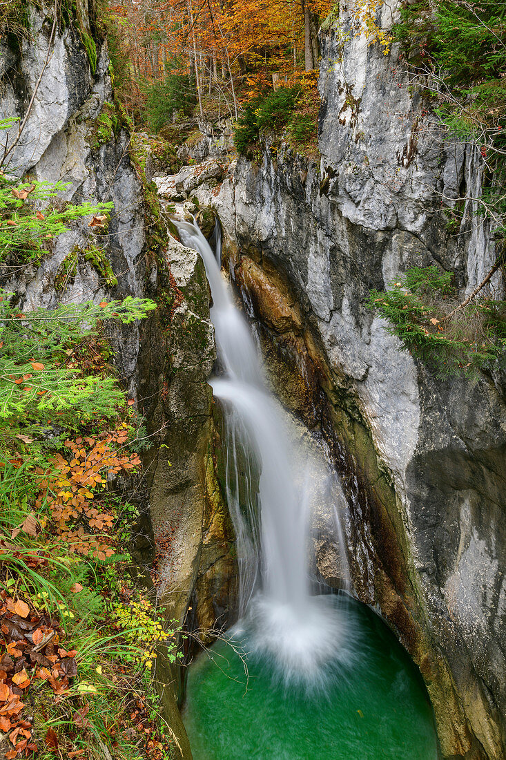 Waterfall, Tatzelwurm, Sudelfeld, Bavarian Alps, Upper Bavaria, Bavaria, Germany