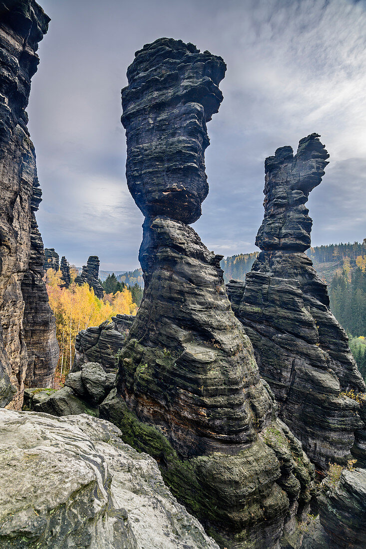 Hercules Column, Bielatal, Saxon Switzerland National Park, Saxon Switzerland, Elbe Sandstone, Saxony, Germany