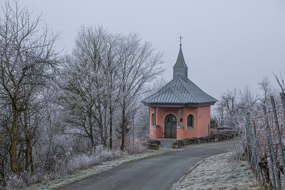 Vineyard chapel in Ipsheim, Neustadt an der Aisch, Middle Franconia, Franconia, Bavaria, Germany, Europe