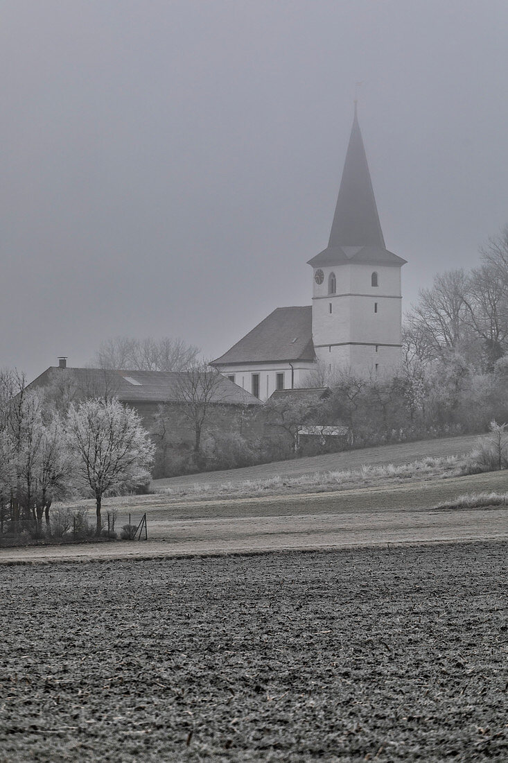 Winter in Ezelheim, Sugenheim, Neustadt an der Aisch, Middle Franconia, Franconia, Bavaria, Germany, Europe