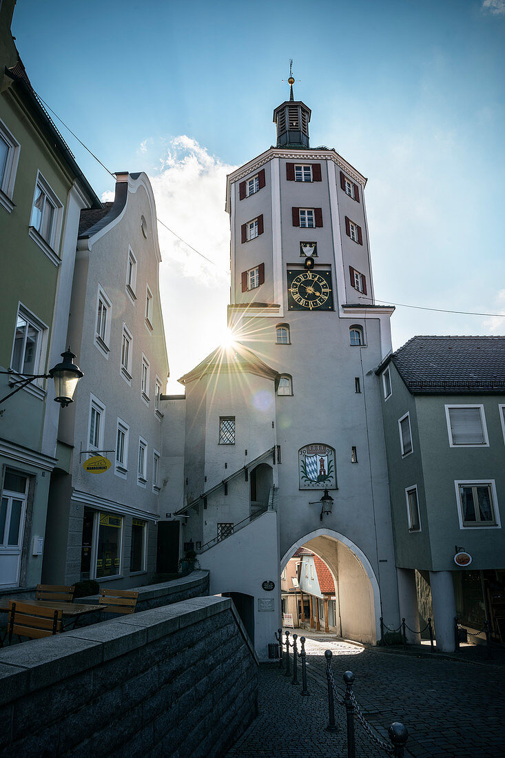 Lower gate to the old town of Günzburg, administrative district of Swabia, Bavaria, Danube, Germany