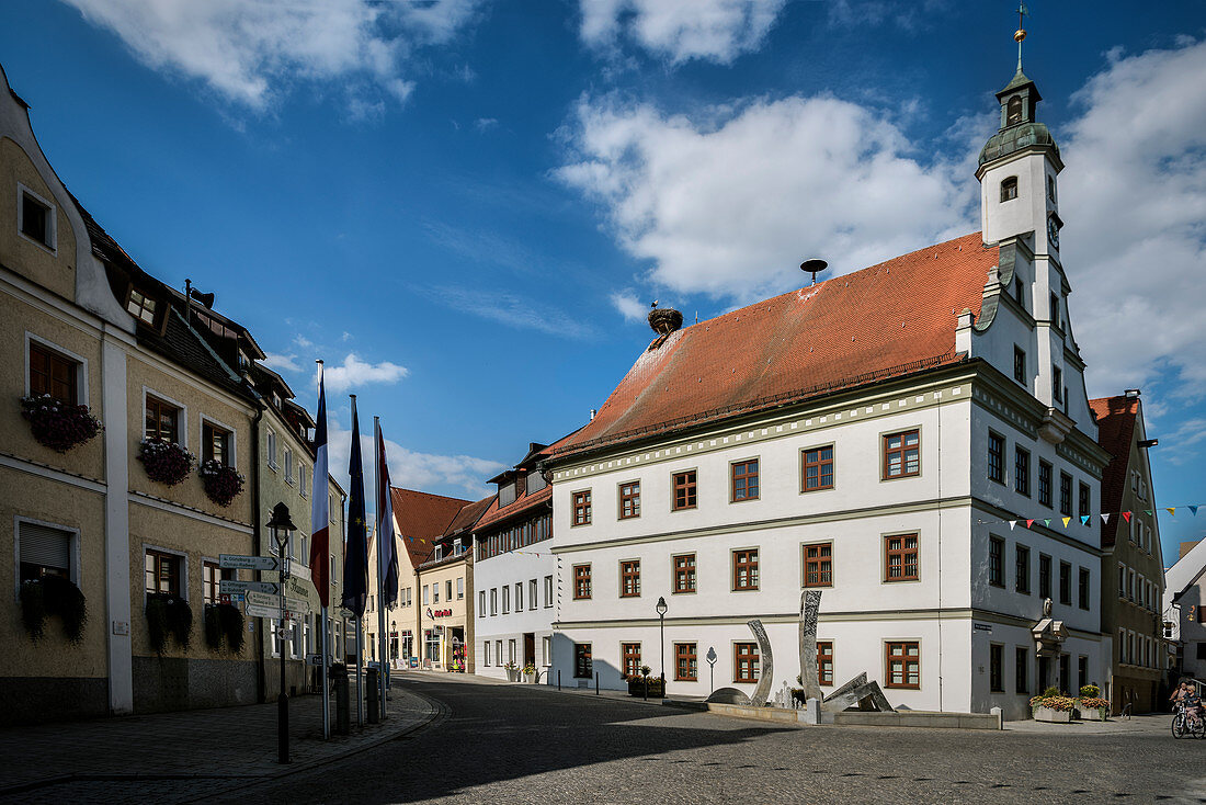 Town hall of Gundelfingen an der Donau, Dillingen district, Bavaria, Germany