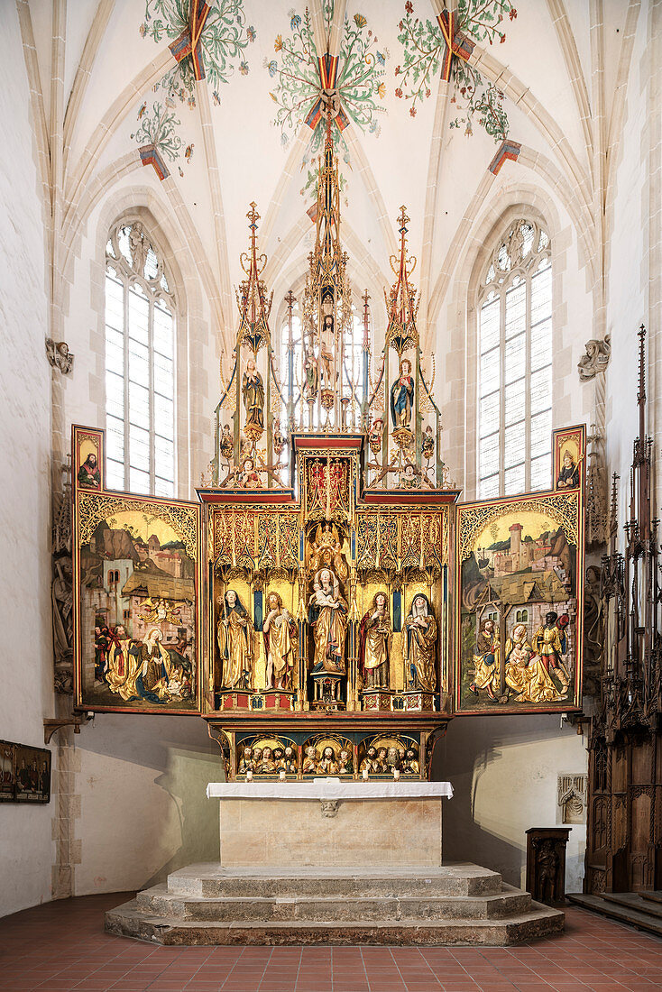 High altar in the Blaubeuren monastery, Alb-Donau district, Baden-Württemberg, Germany