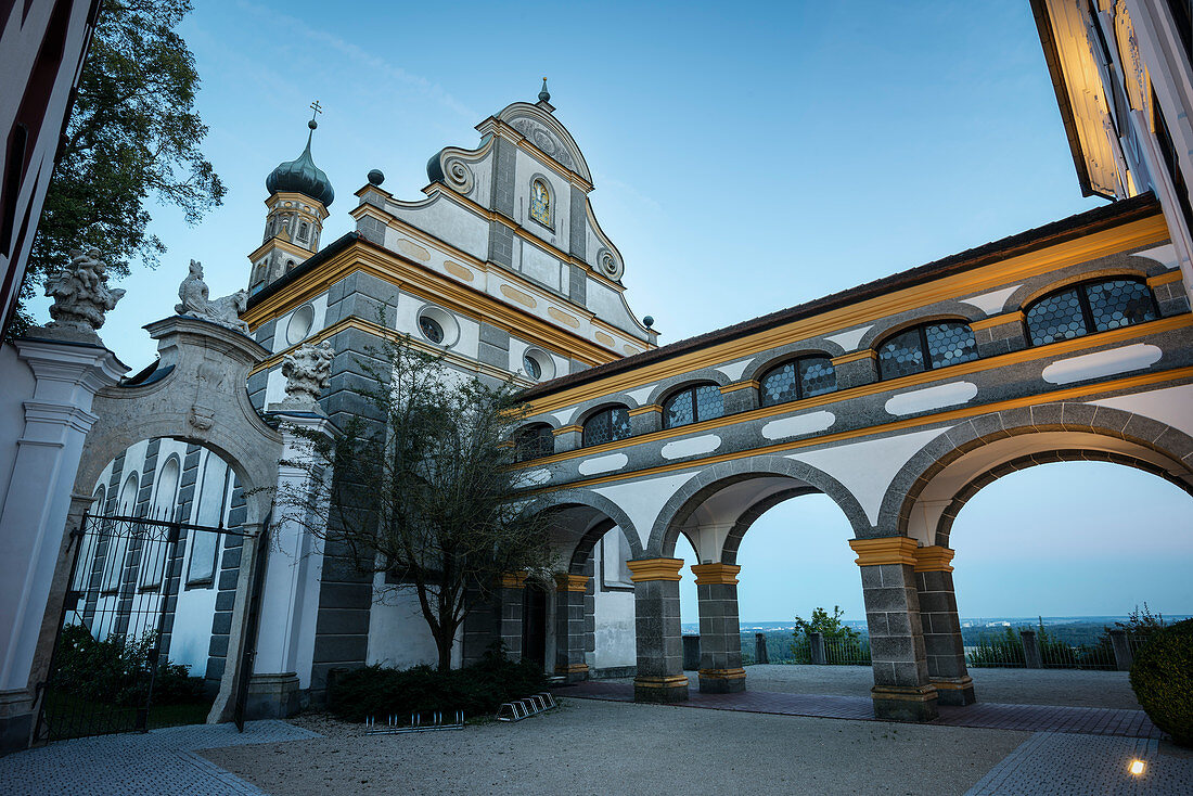 Schlosskirche, Schloss Leitheim, Markt Kaisheim, Landkreis Donau-Ries, Bayern, Donau, Deutschland