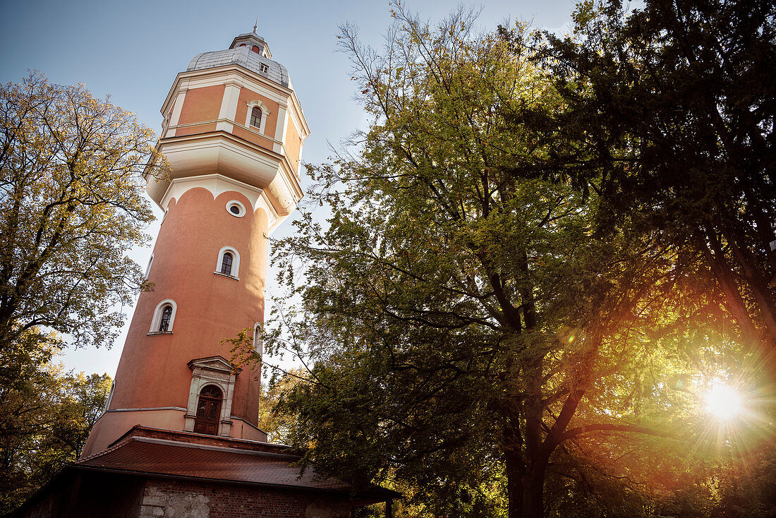 Water tower, landmark of Neu-Ulm, Bavaria, Danube, Germany