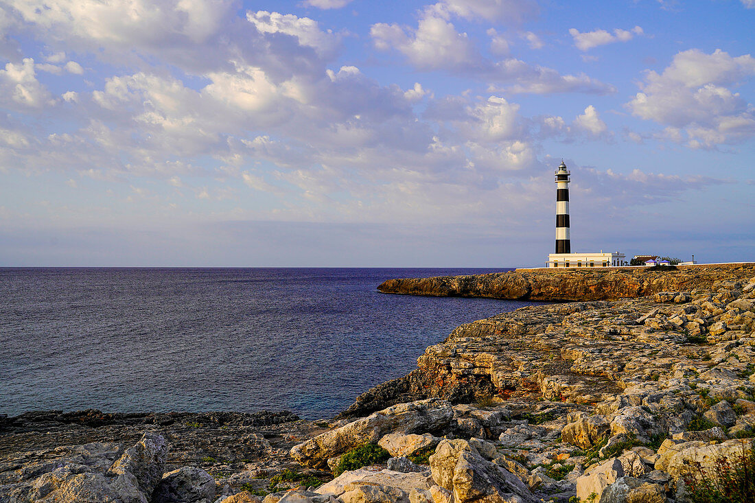 Leuchtturm am Cap d'Artrutx, Ciutadella. Menorca, Balearen, Spanien, Europa