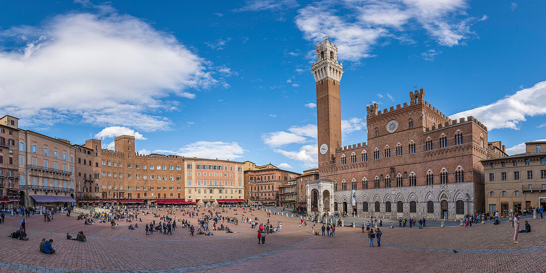 Piazza del Campo in Siena, Province of Siena, Tuscany, Italy