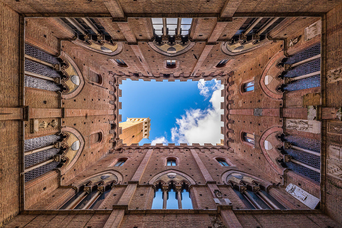 Torre del Mangia in Siena, Provinz Siena, Toskana, Italien 