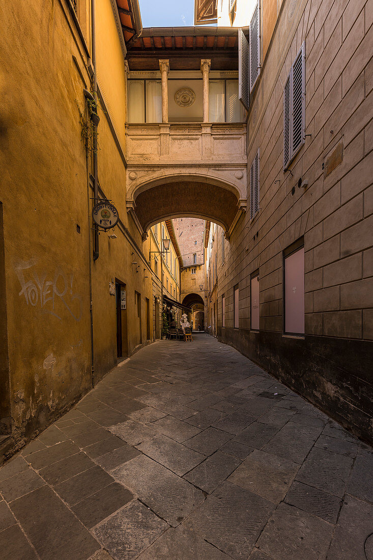 In den Straßen von Siena, Provinz Siena, Toskana, Italien