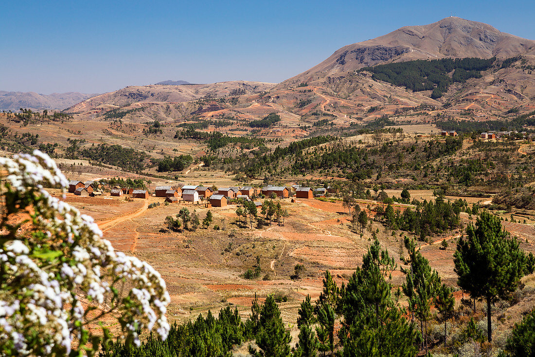 Soavinandriana village in the highlands of Madagascar, Africa