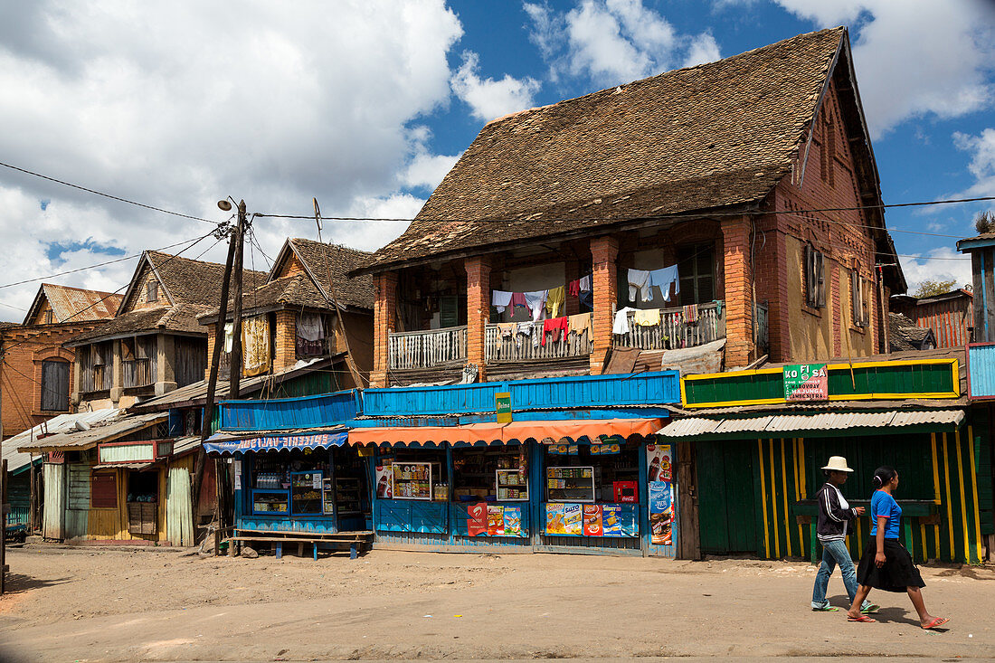 Straßenszene, Ambohimahasoa, Matsiatra Region, Zentrales Hochland, Madagaskar, Afrika 