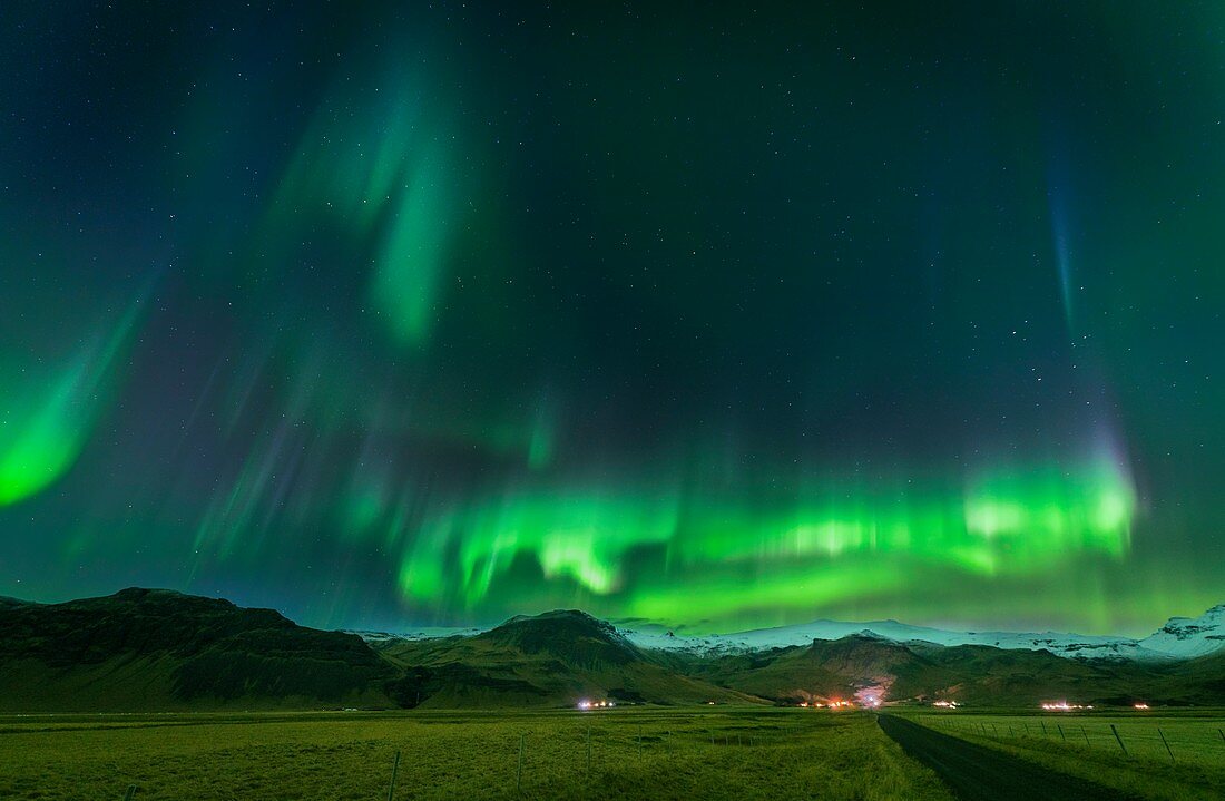 Aurora Borealis, Mt. Eyjafjoll, Iceland