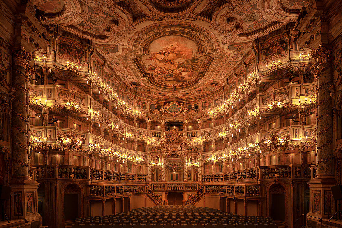 UNESCO Weltkulturerbe „Markgräfliches Opernhaus Bayreuth“, Oberfranken, Bayern, Deutschland