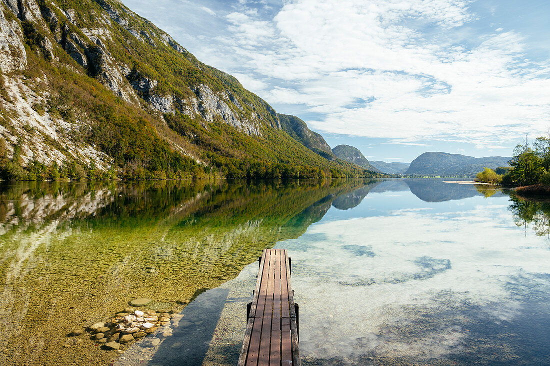 Bohinjer See, Triglav-Nationalpark, Oberes Krain, Slowenien, Europa