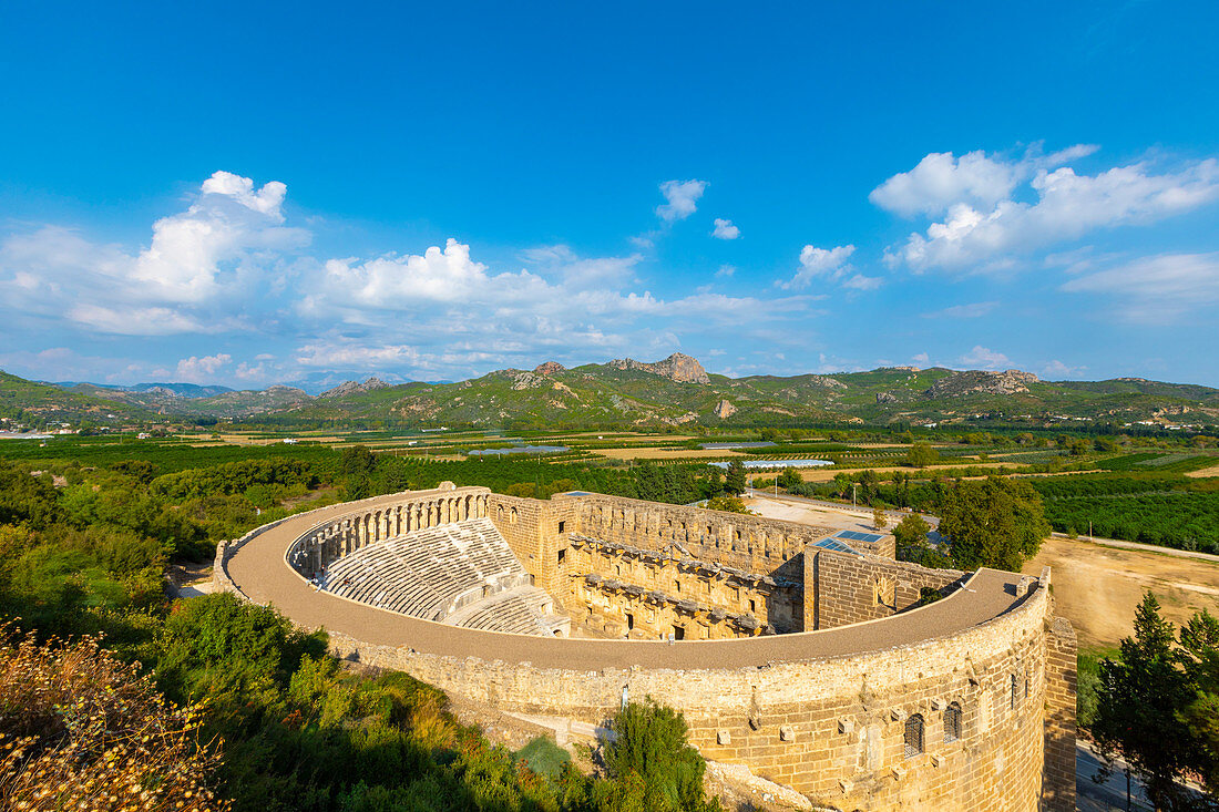 Aspendos Amphitheater, Antalya, Türkei, Kleinasien, Eurasien