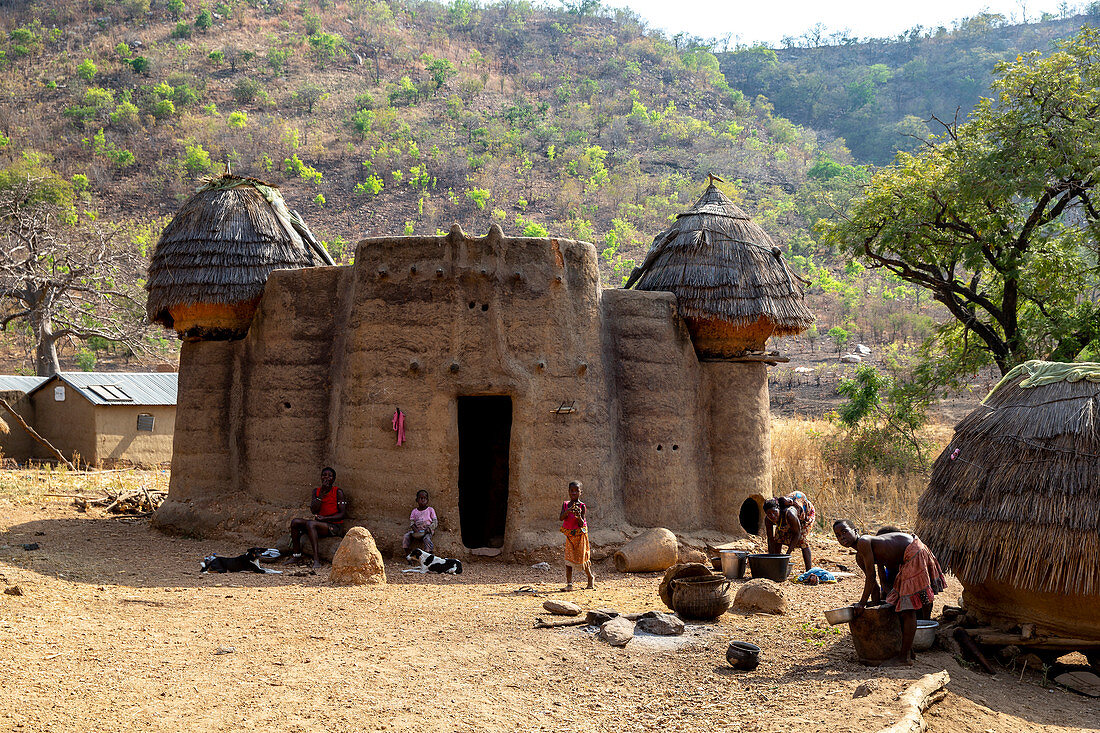 Koutammakou-Dorf in Nord-Togo, Westafrika, Afrika
