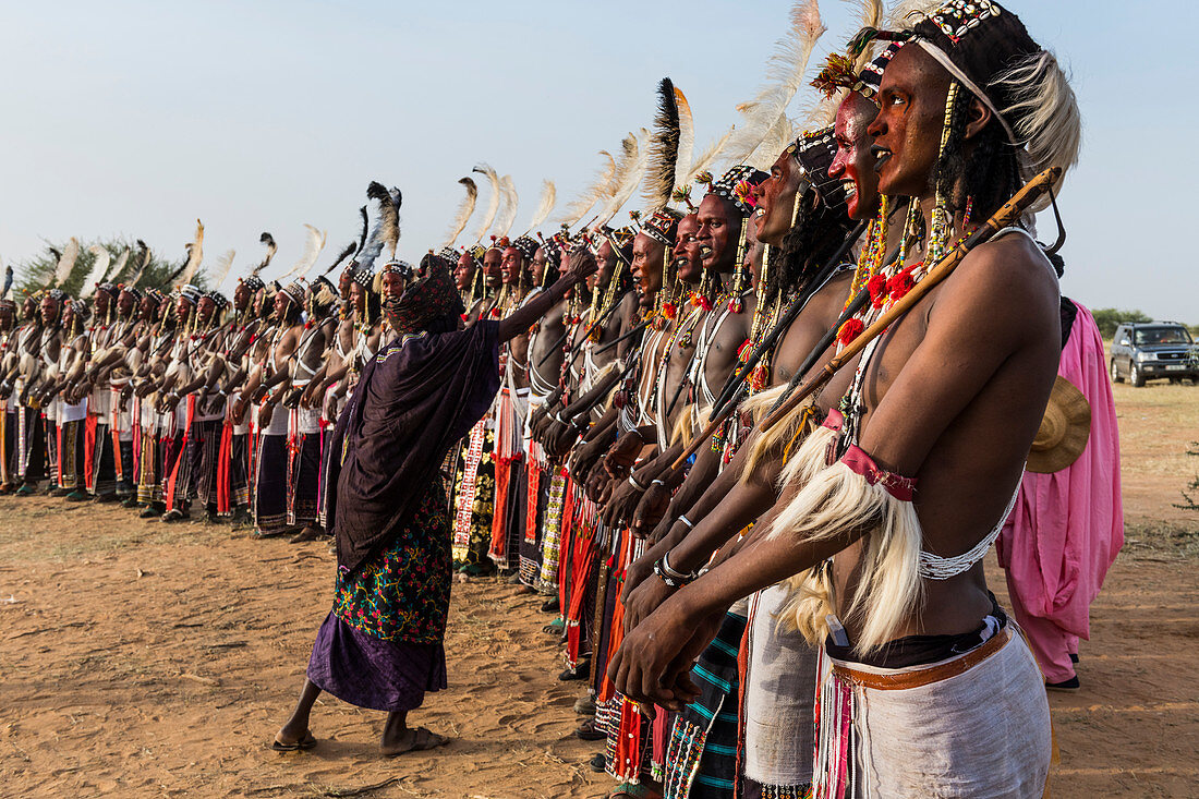 Gerewol Festival, Balzwettbewerb unter den Wodaabe Fula, Niger, Westafrika, Afrika