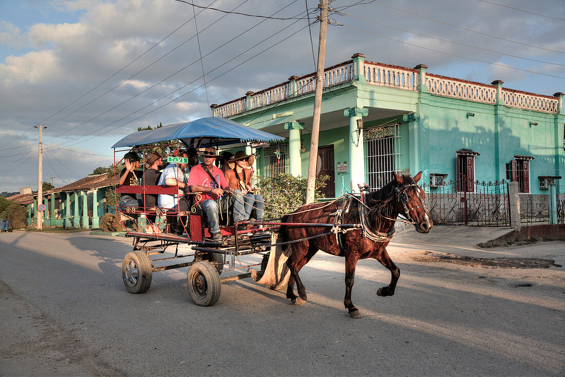 Horse Carriage Taxi, Vinales, Cuba, West Indies, Caribbean, Central America
