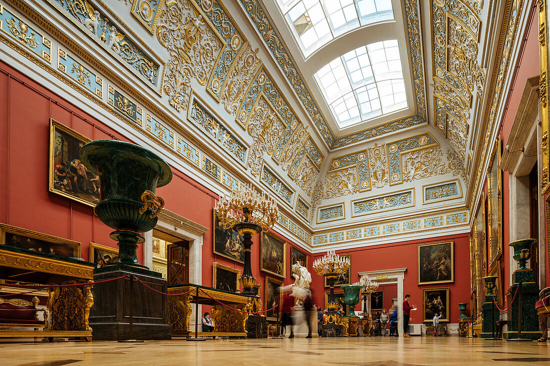 Interior of The State Hermitage Museum, UNESCO World Heritage Site, St. Petersburg, Leningrad Oblast, Russia, Europe