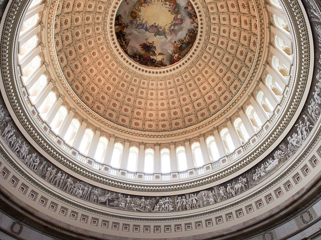 Rotunda of the U.S. Capitol Building, Washington, DC, United States of America, North America