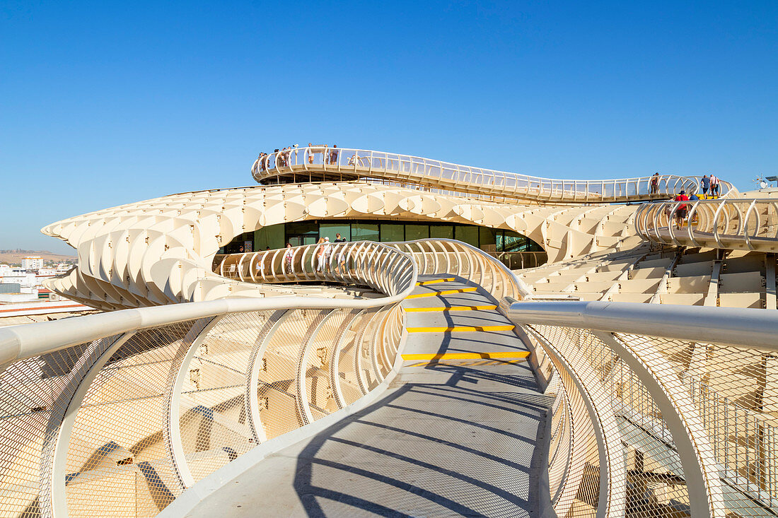 Metropol Parasol Gehwege (Sevilla Pilze) (Las Setas De Sevilla), Plaza de la Encarnacion, Sevilla, Andalusien, Spanien, Europa