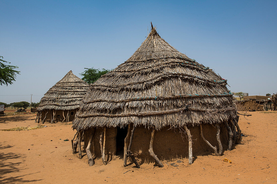 Traditionelles Hausa-Dorf, südlicher Niger, Westafrika, Afrika