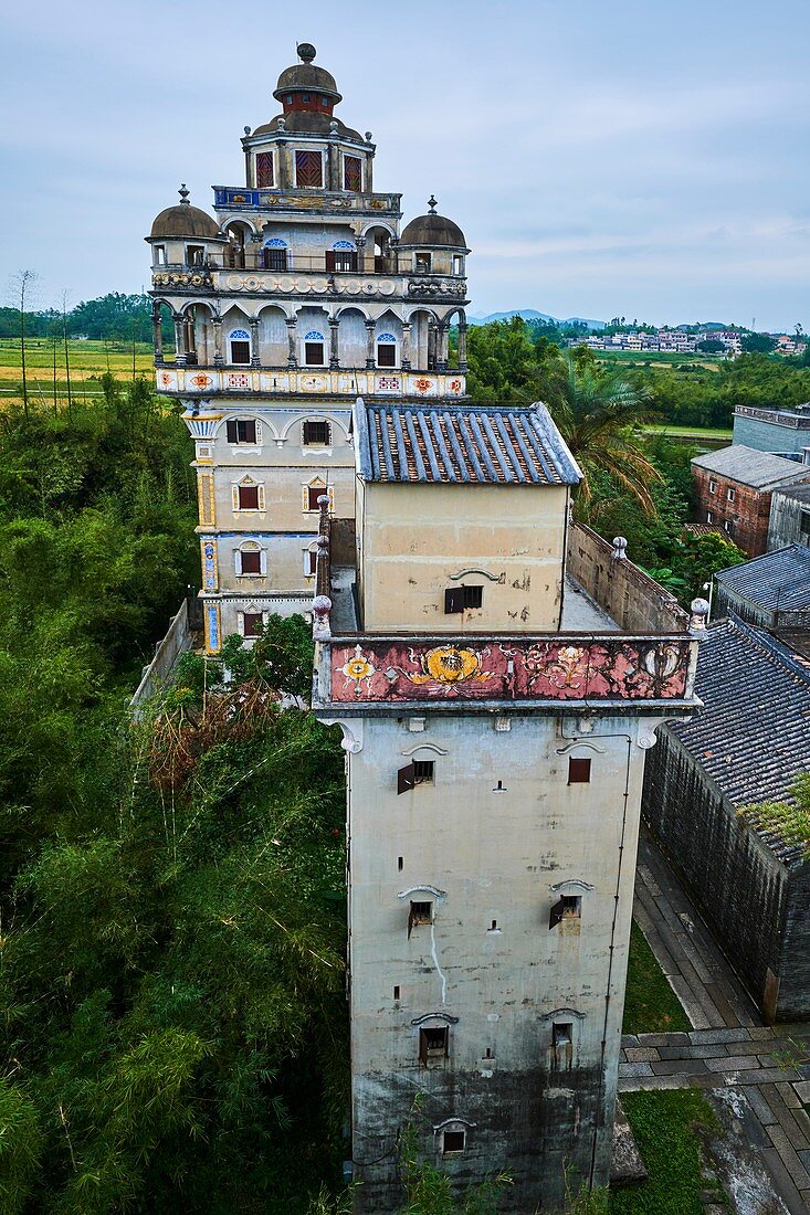 China, Guangdong, Kaiping, Unesco World Heritage, Jianjiangli village, the Diaolou are multi storey watchtowers