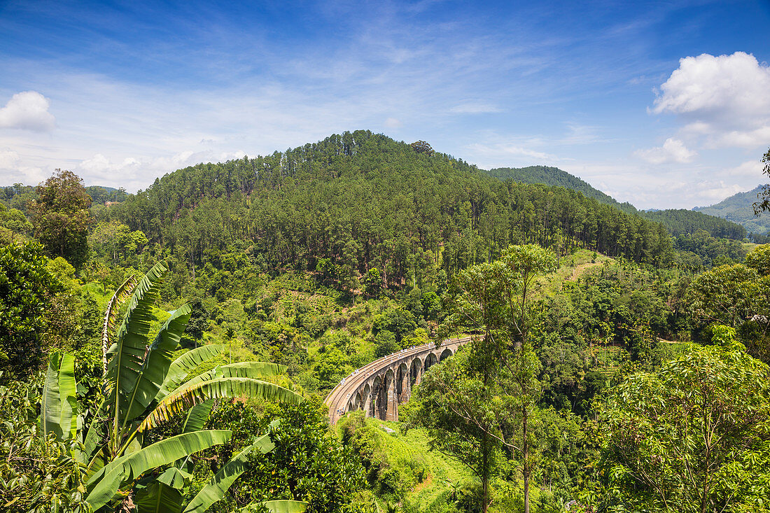 Neun Bögen Brücke, Ella, Provinz Uva, Sri Lanka, Asien