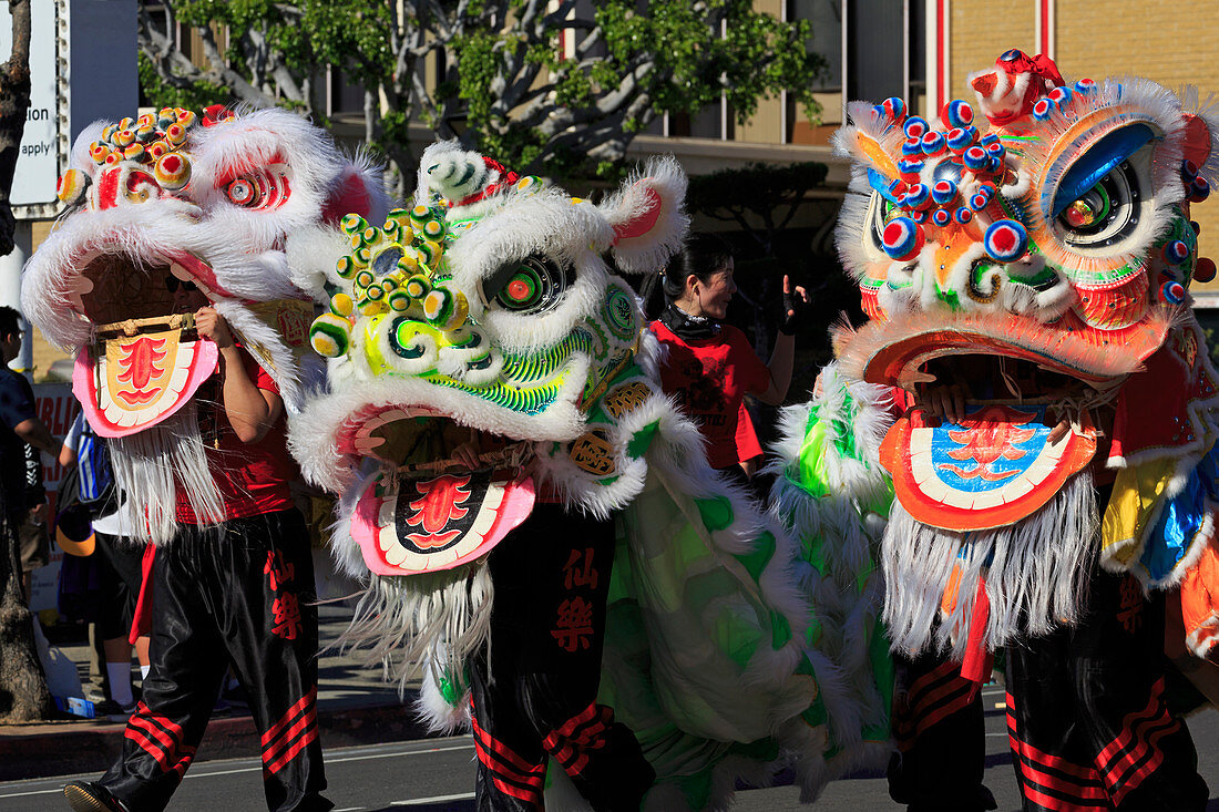 Golden Dragon Parade, Chinatown, Los Angeles, Kalifornien, Vereinigte Staaten von Amerika, Nordamerika